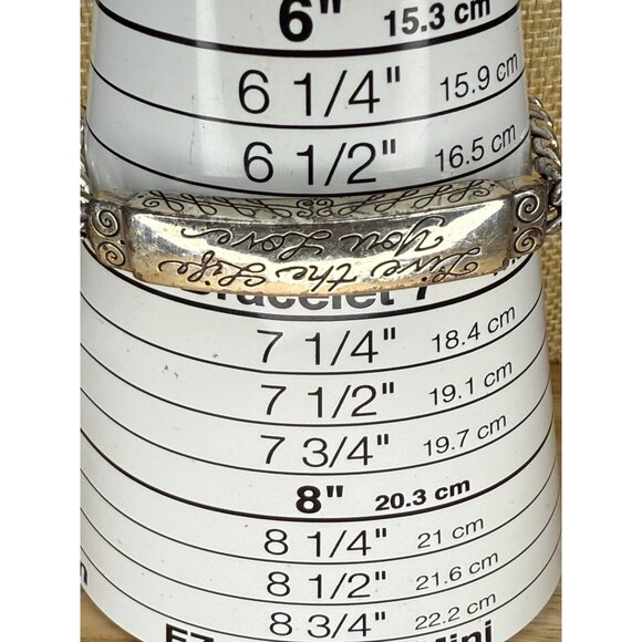 Brighton Silver-Tone Bracelet With Engraved "Live The Life You Love" Design & Sw - Picture 6 of 10